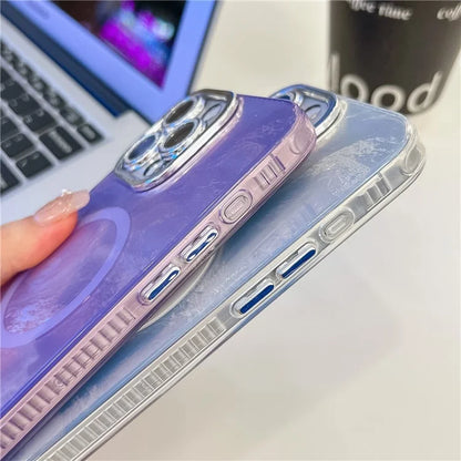 For iPhone 16 Pro Max Case Compatible with MagSafe IMD Design PC+TPU Phone Cover with Glass Lens Film