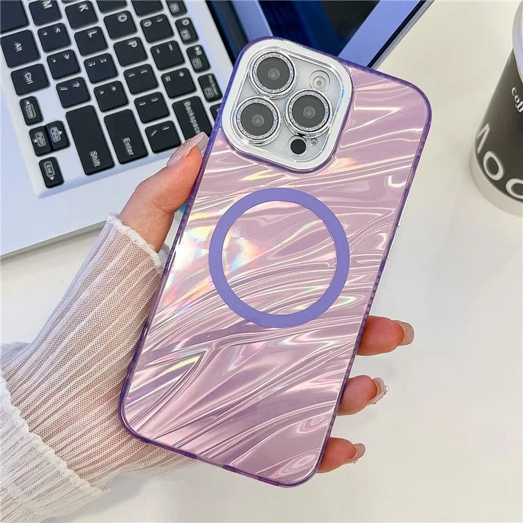 For iPhone 16 Pro Max Case Compatible with MagSafe IMD Design PC+TPU Phone Cover with Glass Lens Film
