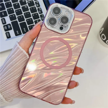 For iPhone 16 Pro Max Case Compatible with MagSafe IMD Design PC+TPU Phone Cover with Glass Lens Film