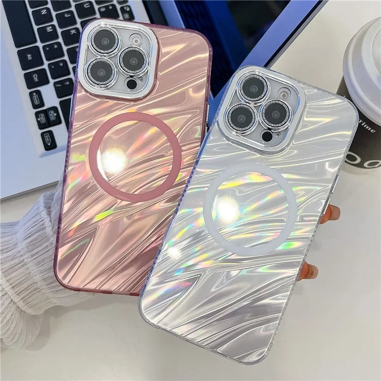 For iPhone 16 Pro Max Case Compatible with MagSafe IMD Design PC+TPU Phone Cover with Glass Lens Film