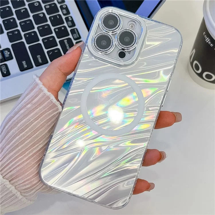 For iPhone 16 Pro Max Case Compatible with MagSafe IMD Design PC+TPU Phone Cover with Glass Lens Film