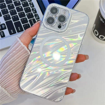 For iPhone 16 Pro Max Case Compatible with MagSafe IMD Design PC+TPU Phone Cover with Glass Lens Film