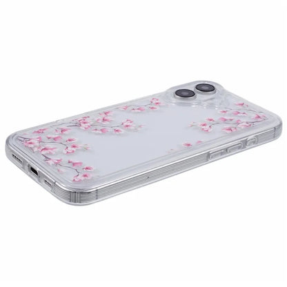 For iPhone 16 Case TPU Flower Printing Pattern Air Cushion Design Protective Cover