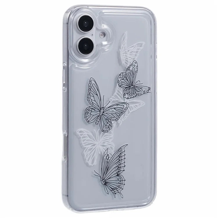 For iPhone 16 TPU Case Pattern Printing Shockproof Airbag Phone Cover