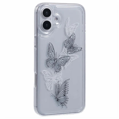 For iPhone 16 TPU Case Pattern Printing Shockproof Airbag Phone Cover