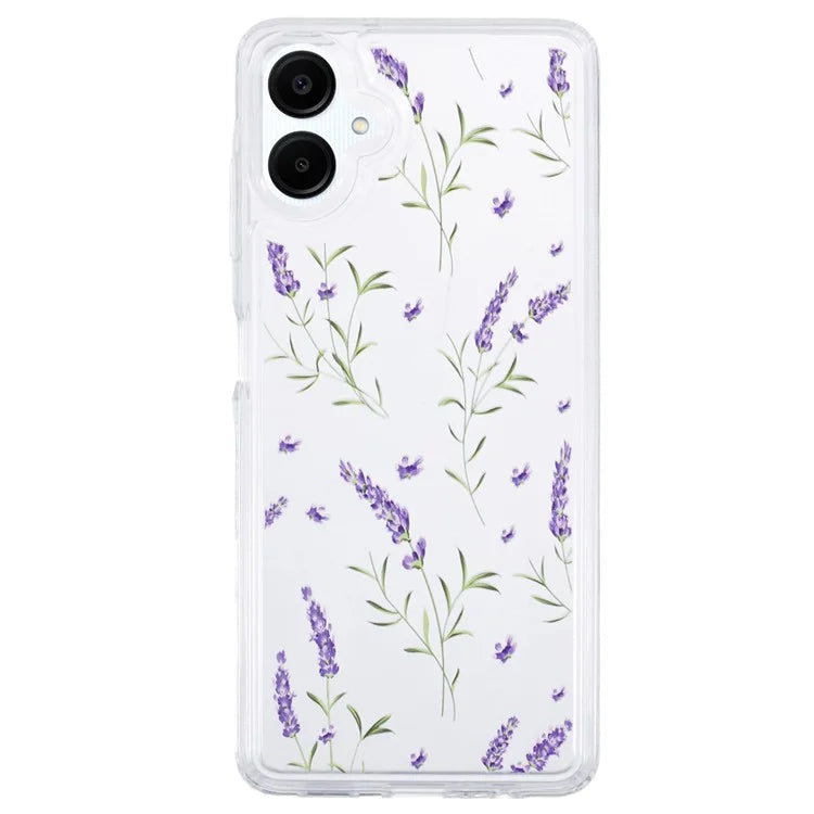 For Samsung Galaxy A06 Case TPU Flower Printing Pattern Air Cushion Design Protective Cover