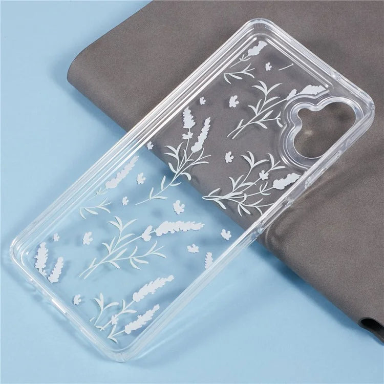 For Samsung Galaxy A06 Case TPU Flower Printing Pattern Air Cushion Design Protective Cover