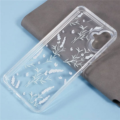 For Samsung Galaxy A06 Case TPU Flower Printing Pattern Air Cushion Design Protective Cover