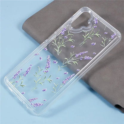 For Samsung Galaxy A06 Case TPU Flower Printing Pattern Air Cushion Design Protective Cover