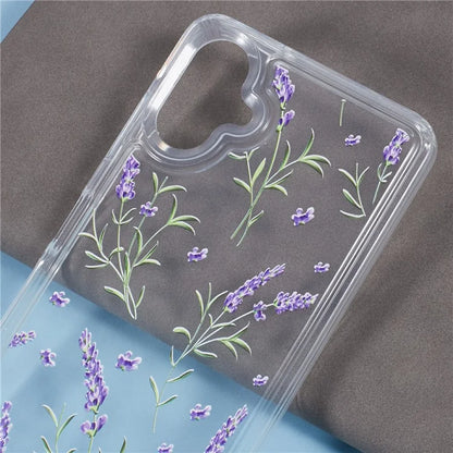 For Samsung Galaxy A06 Case TPU Flower Printing Pattern Air Cushion Design Protective Cover