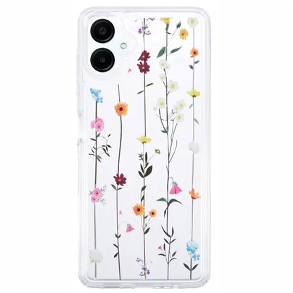 For Samsung Galaxy A06 Case TPU Flower Printing Pattern Air Cushion Design Protective Cover