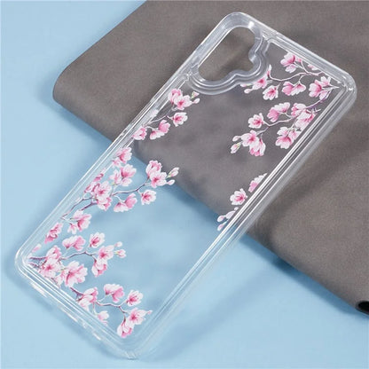 For Samsung Galaxy A06 Case TPU Flower Printing Pattern Air Cushion Design Protective Cover