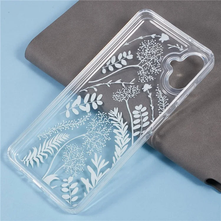 For Samsung Galaxy A06 Case TPU Flower Printing Pattern Air Cushion Design Protective Cover