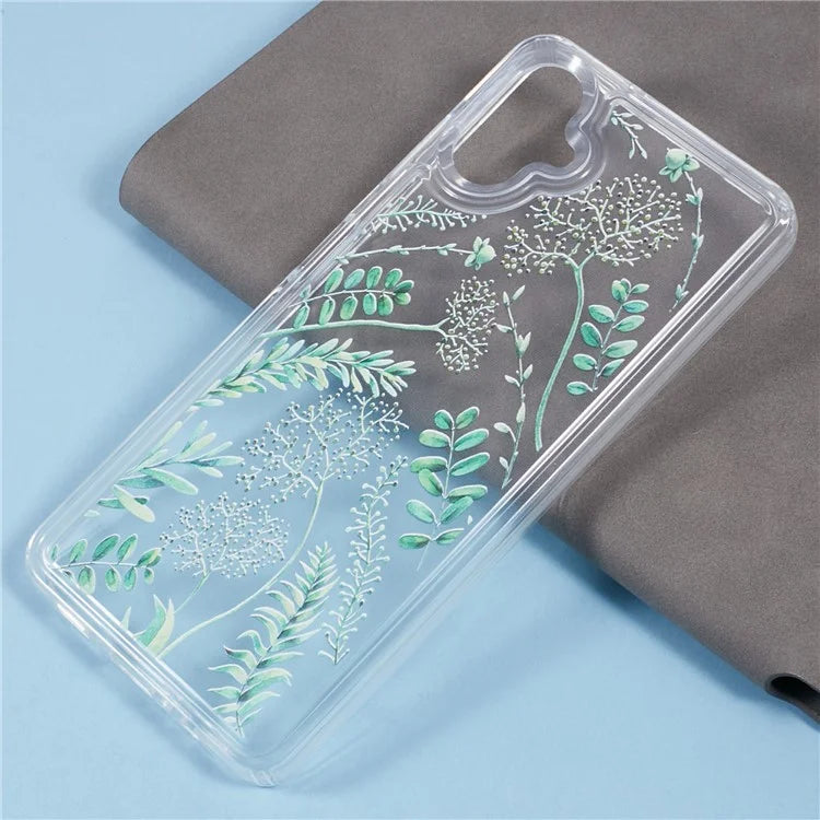 For Samsung Galaxy A06 Case TPU Flower Printing Pattern Air Cushion Design Protective Cover