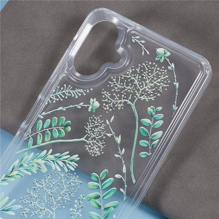 For Samsung Galaxy A06 Case TPU Flower Printing Pattern Air Cushion Design Protective Cover