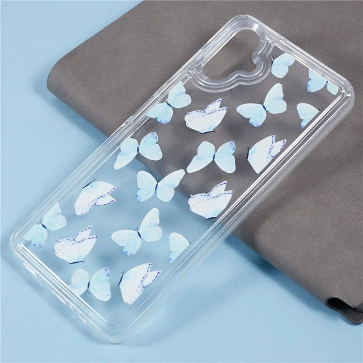 For Samsung Galaxy A06 Case Anti-Drop Airbag Butterfly Pattern Printing TPU Phone Cover