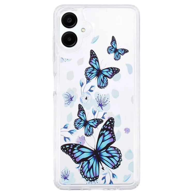For Samsung Galaxy A06 Case Anti-Drop Airbag Butterfly Pattern Printing TPU Phone Cover