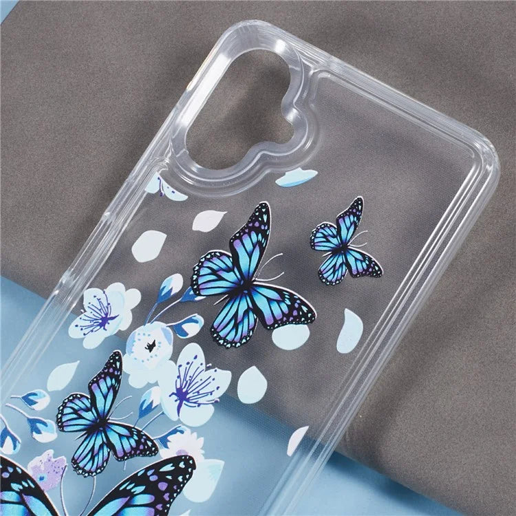 For Samsung Galaxy A06 Case Anti-Drop Airbag Butterfly Pattern Printing TPU Phone Cover