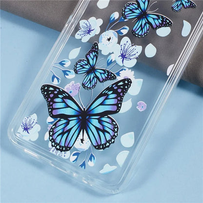 For Samsung Galaxy A06 Case Anti-Drop Airbag Butterfly Pattern Printing TPU Phone Cover