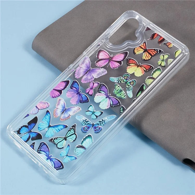 For Samsung Galaxy A06 Case Anti-Drop Airbag Butterfly Pattern Printing TPU Phone Cover