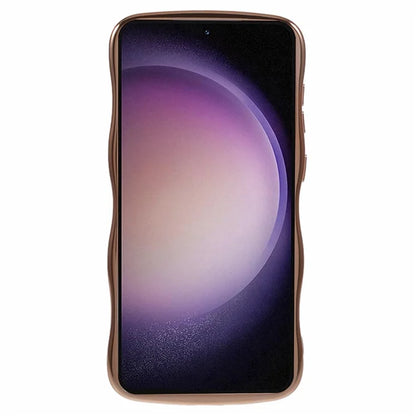 For Samsung Galaxy S23 Case Love Hearts TPU Phone Cover Curly Wave Frame Large Window