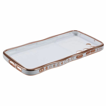For Samsung Galaxy S23 Case Love Hearts TPU Phone Cover Curly Wave Frame Large Window