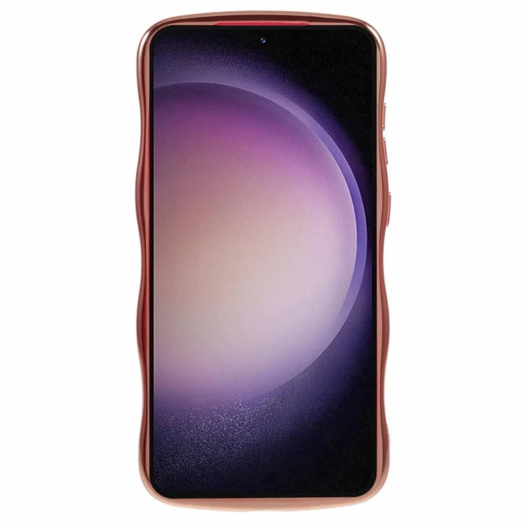 For Samsung Galaxy S23 Case Love Hearts TPU Phone Cover Curly Wave Frame Large Window