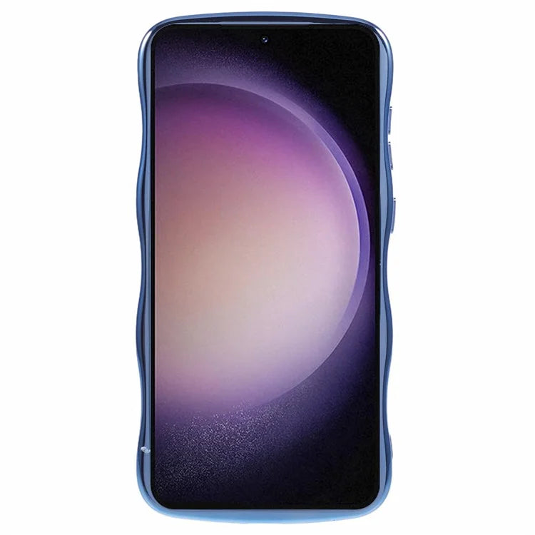 For Samsung Galaxy S23 Case Love Hearts TPU Phone Cover Curly Wave Frame Large Window
