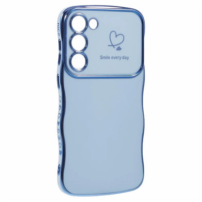For Samsung Galaxy S23 Case Love Hearts TPU Phone Cover Curly Wave Frame Large Window