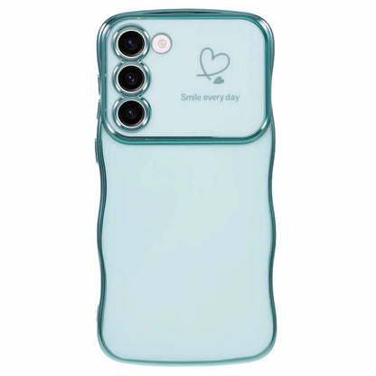 For Samsung Galaxy S23 Case Love Hearts TPU Phone Cover Curly Wave Frame Large Window