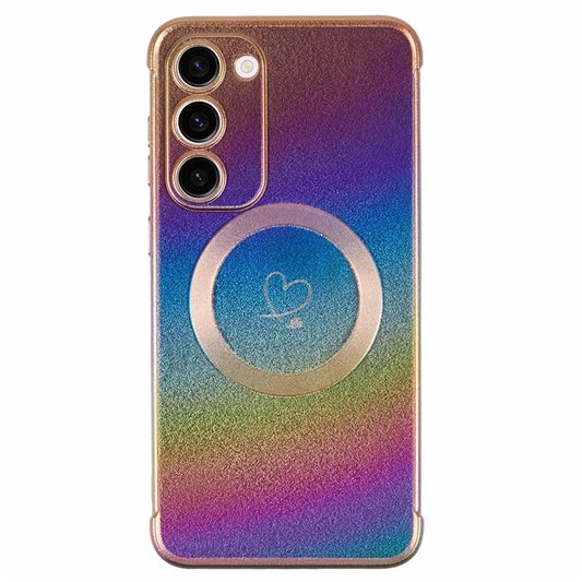 For Samsung Galaxy S23 Magnetic Case TPU Gradient Electroplated Phone Cover