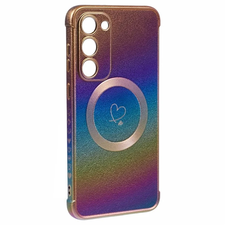 For Samsung Galaxy S23 Magnetic Case TPU Gradient Electroplated Phone Cover