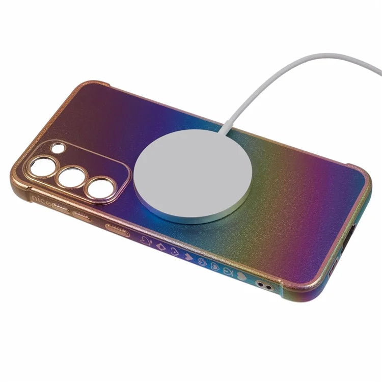 For Samsung Galaxy S23 Magnetic Case TPU Gradient Electroplated Phone Cover