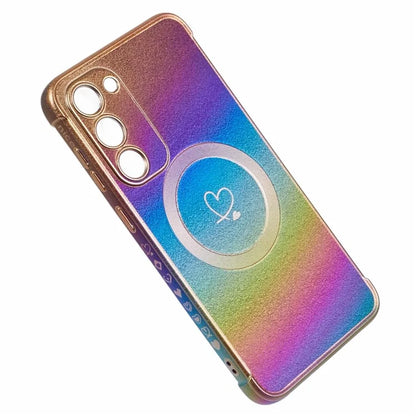 For Samsung Galaxy S23 Magnetic Case TPU Gradient Electroplated Phone Cover