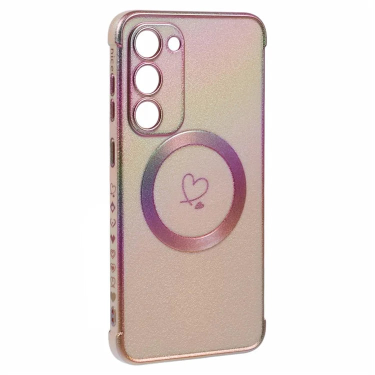 For Samsung Galaxy S23 Magnetic Case TPU Gradient Electroplated Phone Cover