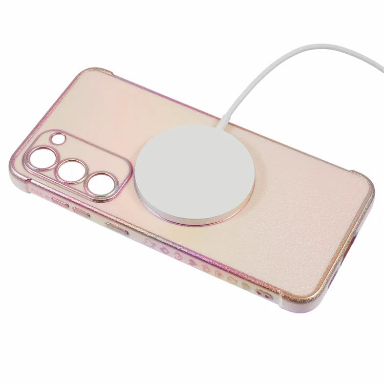 For Samsung Galaxy S23 Magnetic Case TPU Gradient Electroplated Phone Cover