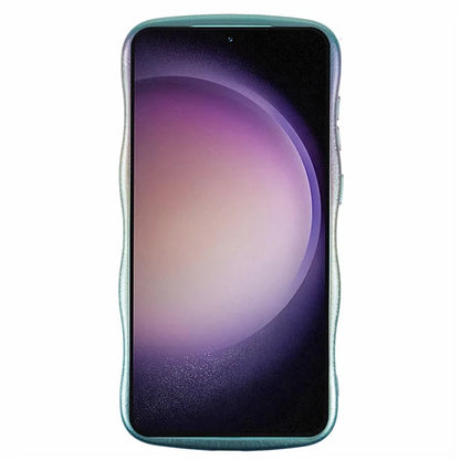 For Samsung Galaxy S23 Case Curly Shape Love Heart TPU Phone Cover Iridescent Gradient
