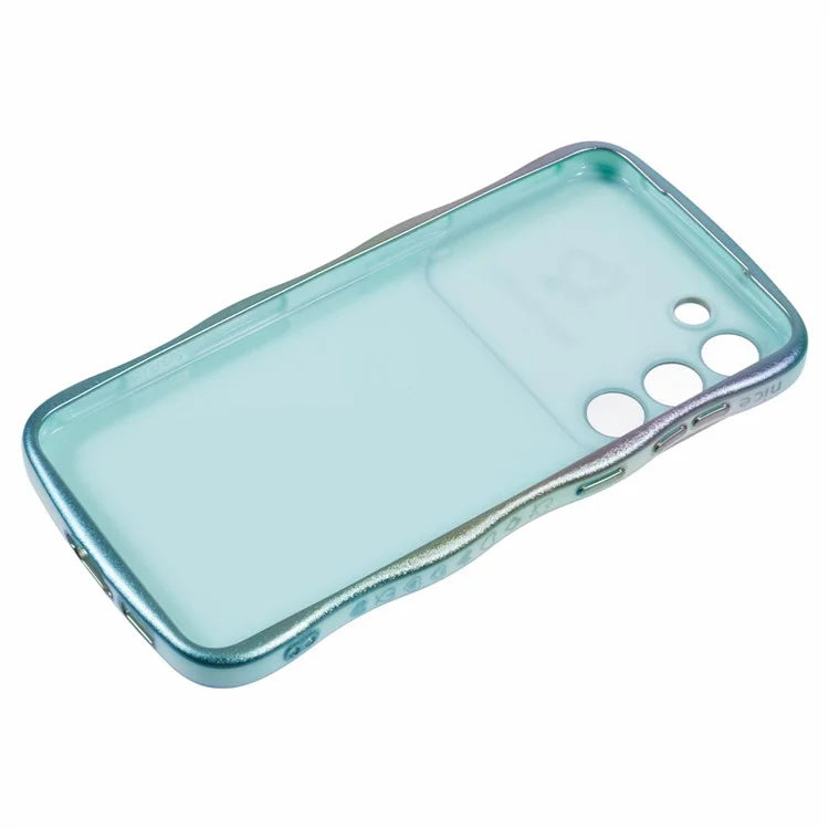 For Samsung Galaxy S23 Case Curly Shape Love Heart TPU Phone Cover Iridescent Gradient