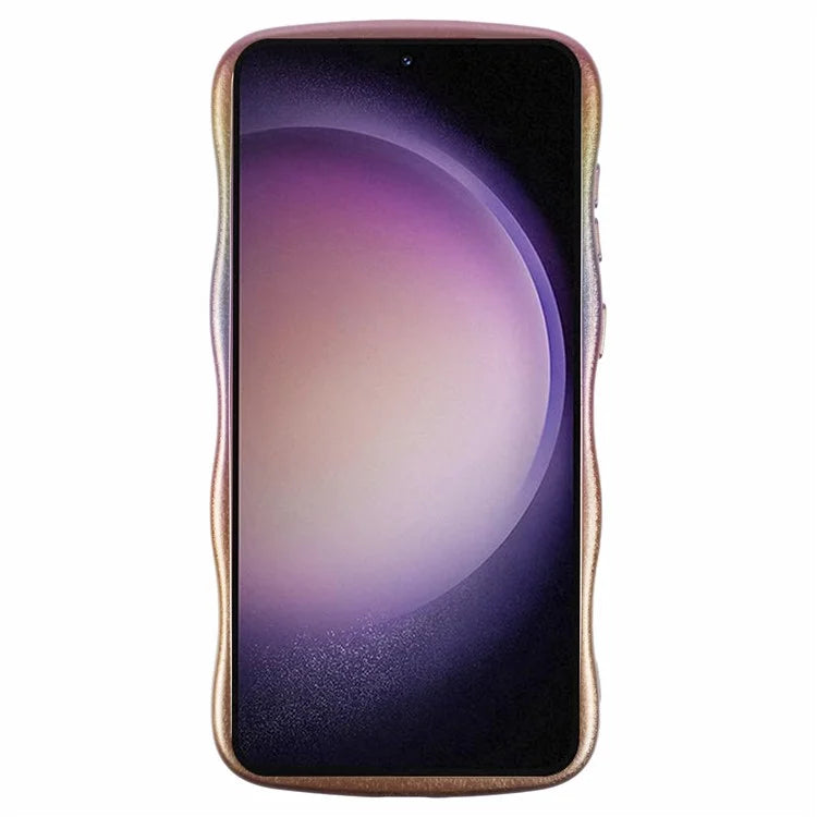 For Samsung Galaxy S23 Case Curly Shape Love Heart TPU Phone Cover Iridescent Gradient