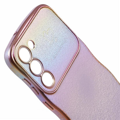 For Samsung Galaxy S23 Case Curly Shape Love Heart TPU Phone Cover Iridescent Gradient