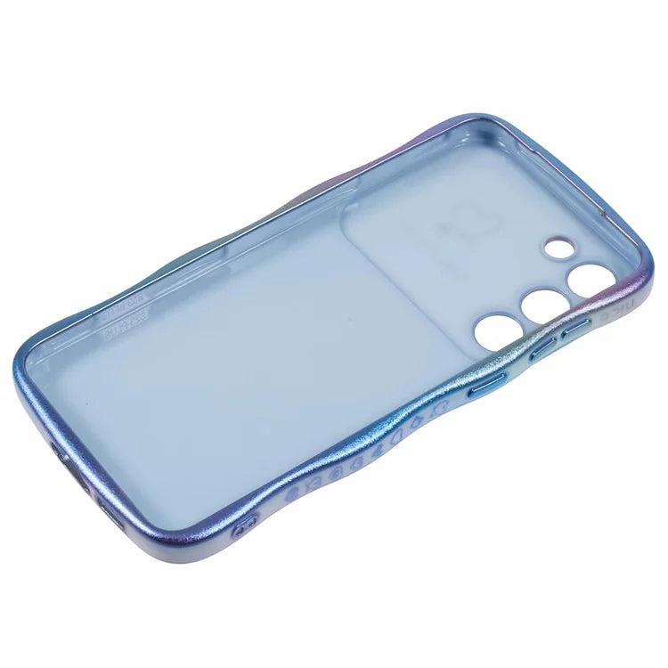 For Samsung Galaxy S23 Case Curly Shape Love Heart TPU Phone Cover Iridescent Gradient