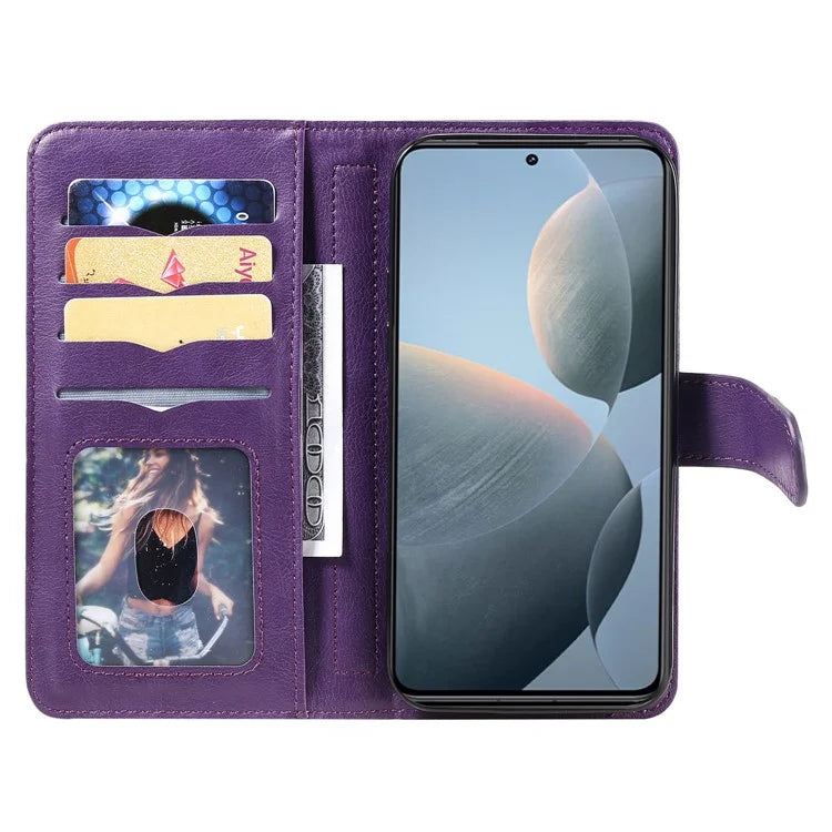 KT Multi-Functional Series-1 For Xiaomi 14T Case 10 Card Holder Leather Phone Cover Stand