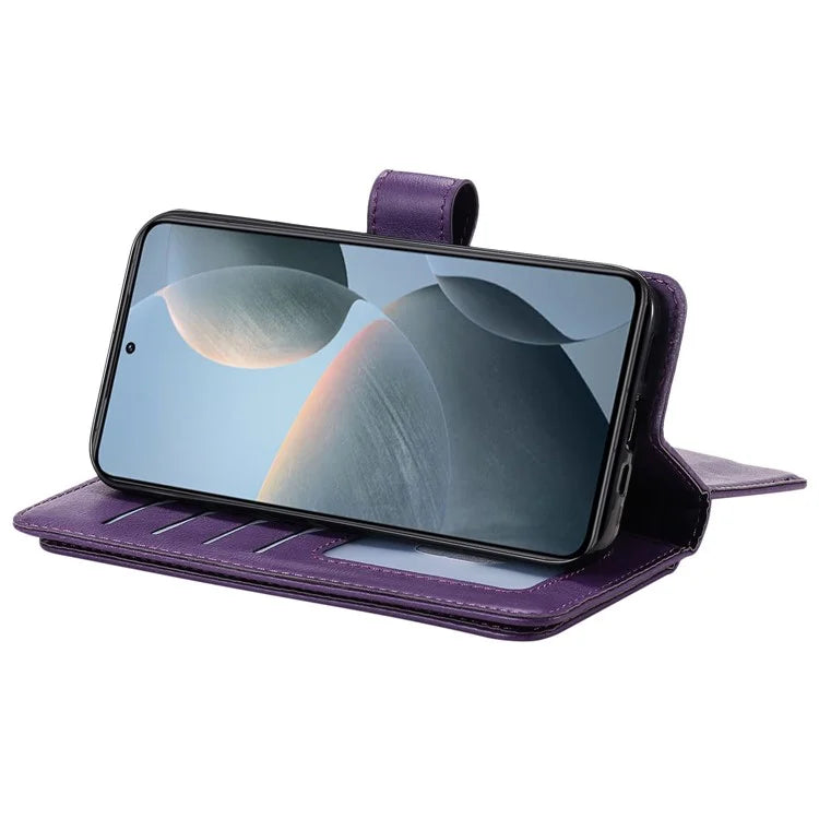 KT Multi-Functional Series-1 For Xiaomi 14T Case 10 Card Holder Leather Phone Cover Stand