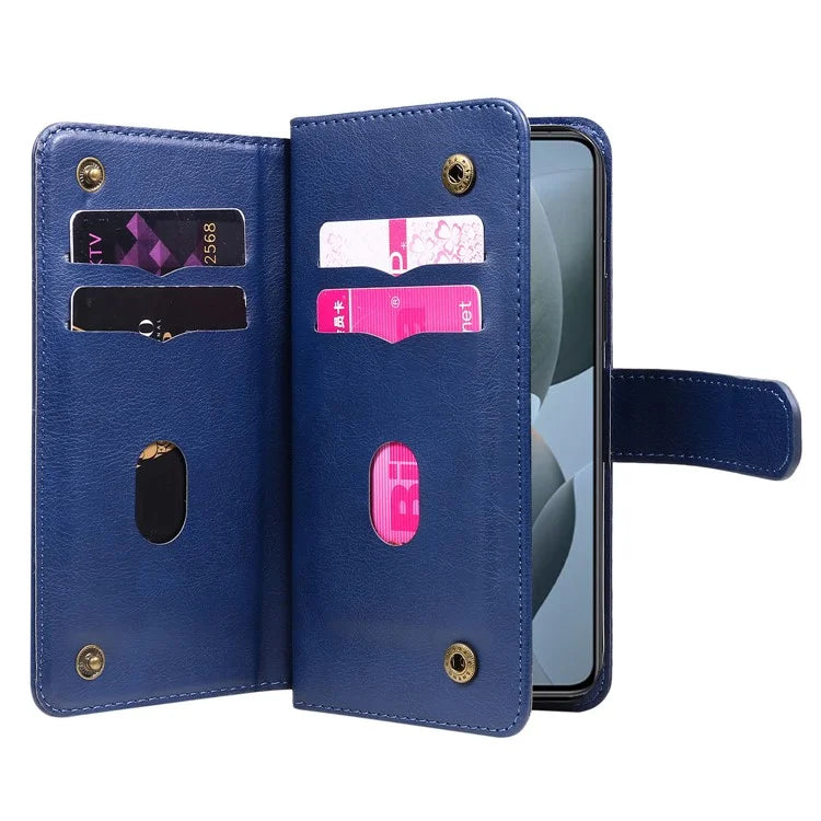 KT Multi-Functional Series-1 For Xiaomi 14T Case 10 Card Holder Leather Phone Cover Stand