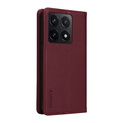 YIKATU YK-001 For Xiaomi 14T Case Stand Leather Phone Cover Strong Magnetic Closure