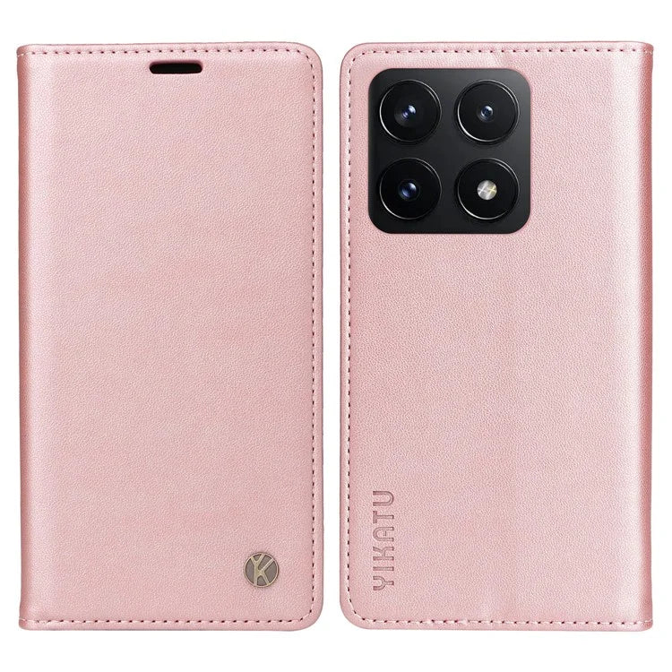 YIKATU YK-001 For Xiaomi 14T Case Stand Leather Phone Cover Strong Magnetic Closure