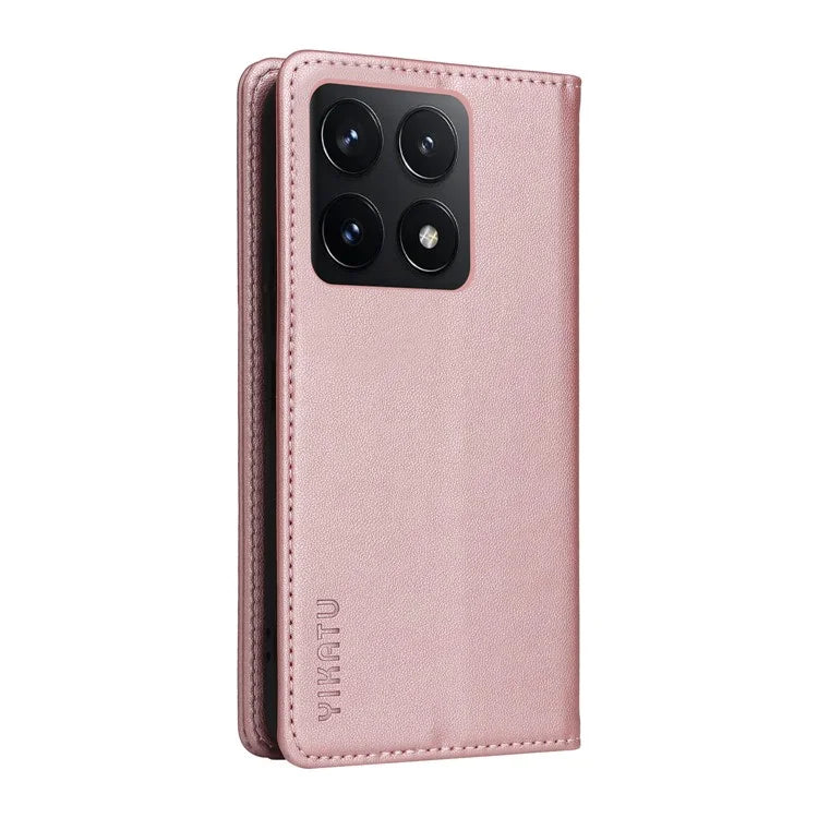 YIKATU YK-001 For Xiaomi 14T Case Stand Leather Phone Cover Strong Magnetic Closure