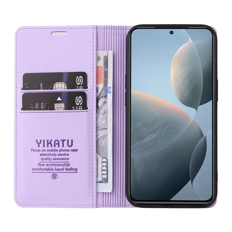YIKATU YK-001 For Xiaomi 14T Case Stand Leather Phone Cover Strong Magnetic Closure
