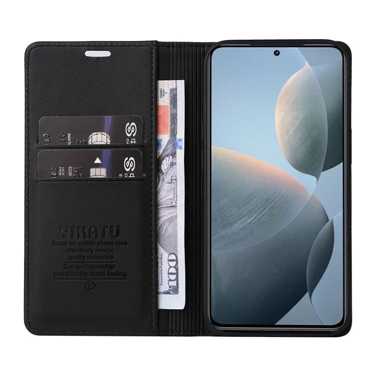 YIKATU YK-001 For Xiaomi 14T Case Stand Leather Phone Cover Strong Magnetic Closure