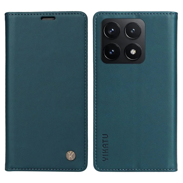 YIKATU YK-001 For Xiaomi 14T Case Stand Leather Phone Cover Strong Magnetic Closure